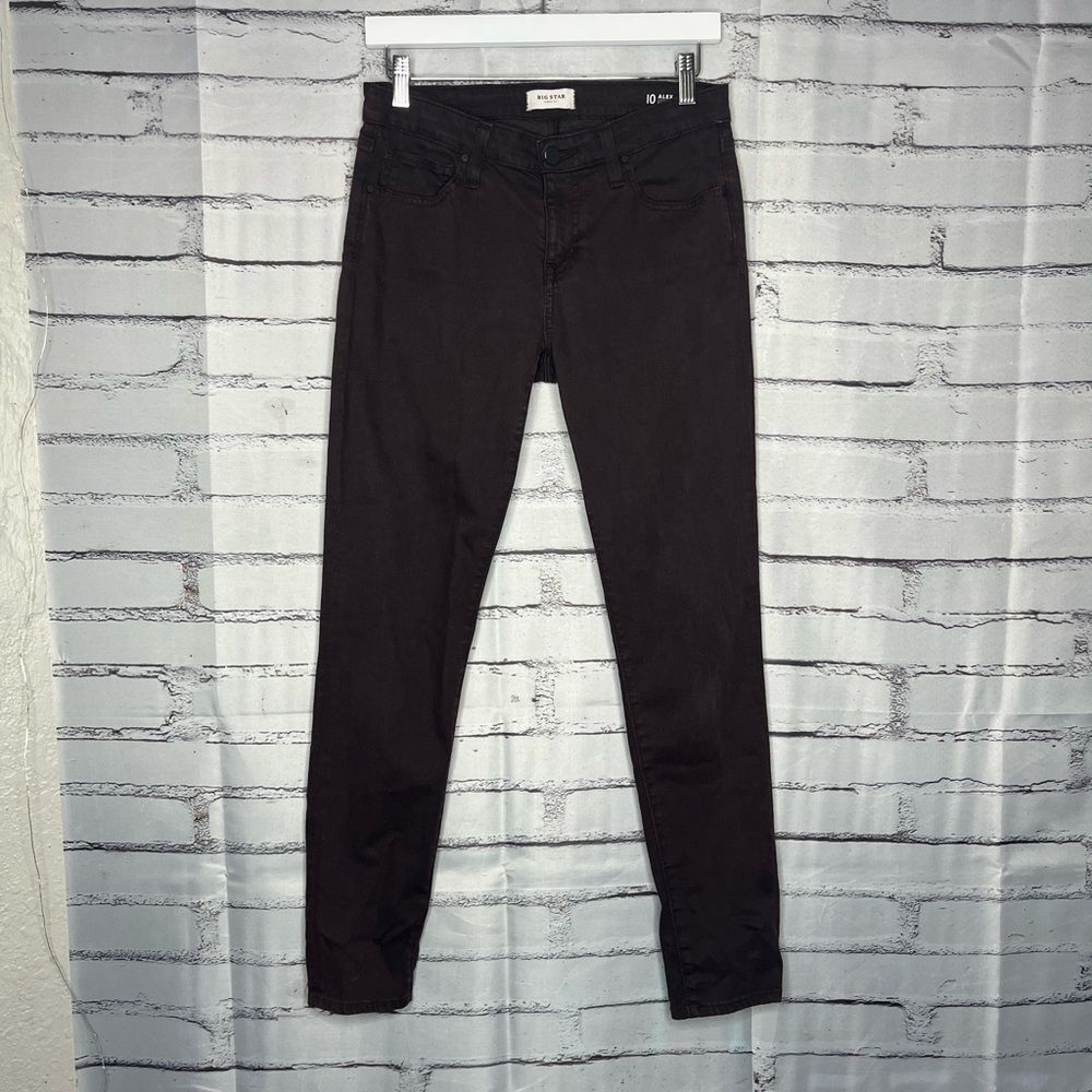 Big Star Nova XVI Alex Skinny Jeans 10 Brown Stretch Denim Western Streetwear